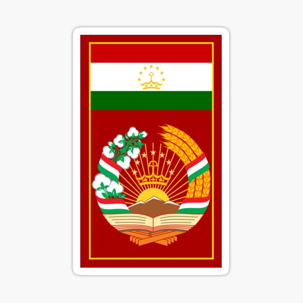 Aperçu de l'œuvre Drapeau et armoiries du Tadjikistan créée et vendue par adamst555.