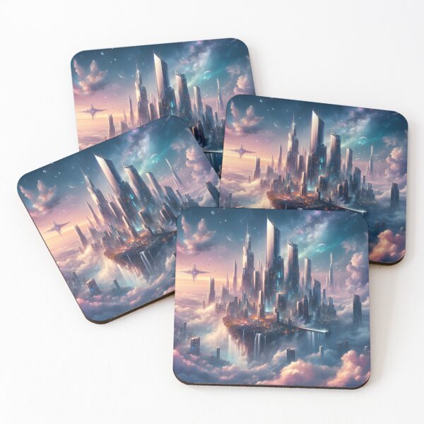 Item preview, floating city designed and sold by TilustrAI.