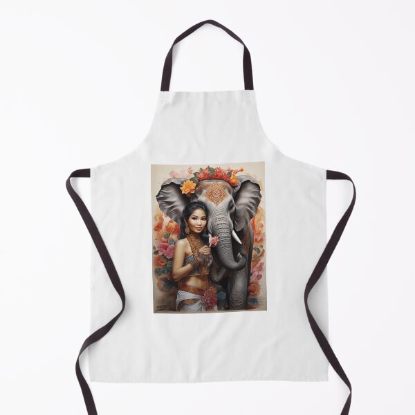 Item preview, Thai Woman with Elephant; designed and sold by StickerApe.