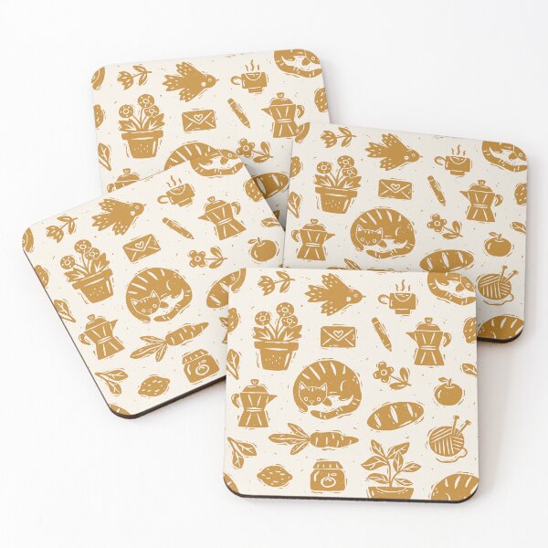 Item preview, A Simple Day - Block Print Style designed and sold by ohjessmarie.