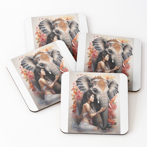 Item preview, Thai Woman with Elephant; designed and sold by StickerApe.