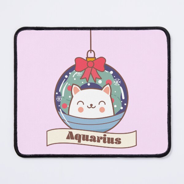 Item preview, Aquarius Christmas Kitty designed and sold by cafelab.