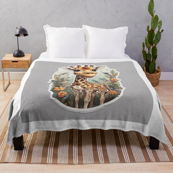 Item preview, Cute giraffe amidst roses designed and sold by abdelaziz0.