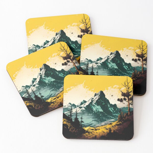 Item preview, Beautiful mountain landscape in watercolor design designed and sold by randrdesign.