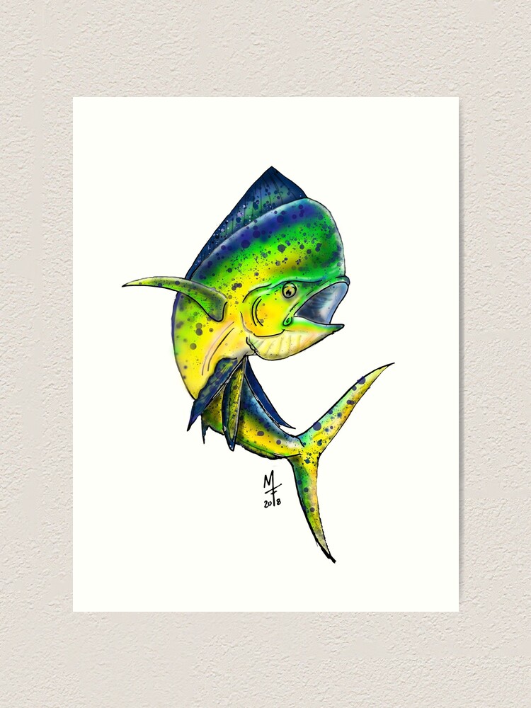 Mahi-Mahi Fish Metal Wall Art Dolphinfish Deep Sea Fishing Beach