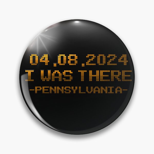 Artikelvorschau, Totale Sonnenfinsternis am 8. April 2024 im Bundesstaat Pennsylvania entworfen und verkauft von Nerd Shizzle.