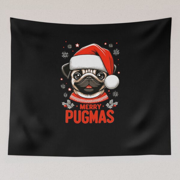 Item preview, Merry Pugmas Joy : A Pawsitively Festive Celebration with Adorable Pugs designed and sold by ArtfulNook.