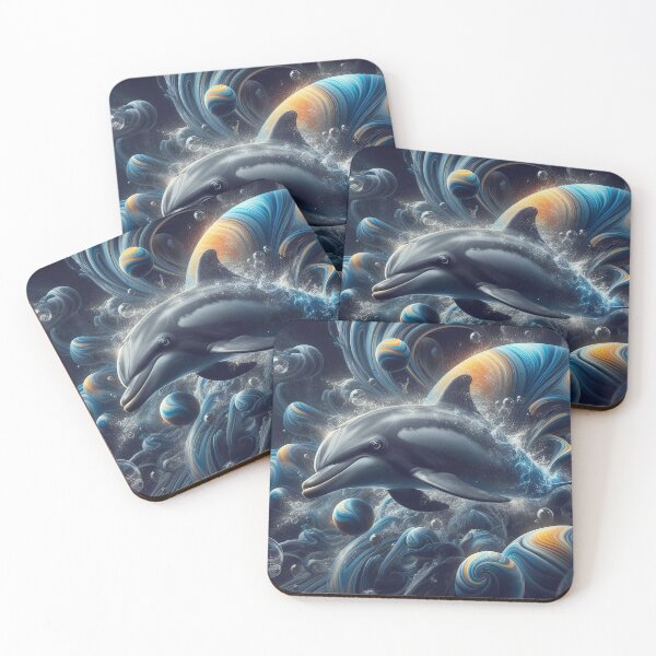Item preview, DOLPHIN BURSTING THROUGH ABSTRACTION  designed and sold by SCOTTYBOYART.