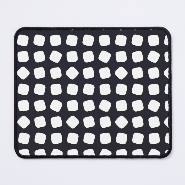 Item preview, Black White Rounded Square Lozenge Cushion Shapes Monochrome Optical Abstract Expressionism Pattern designed and sold by PenguinForests.
