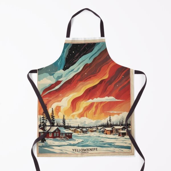 Item preview, Yellowknife Aurora Borealis Canada Vintage Poster Tourism designed and sold by TravelersGems.