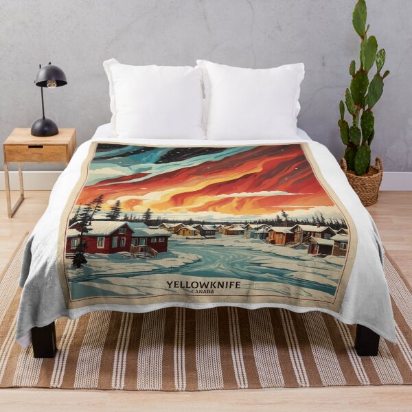 Item preview, Yellowknife Aurora Borealis Canada Vintage Poster Tourism designed and sold by TravelersGems.