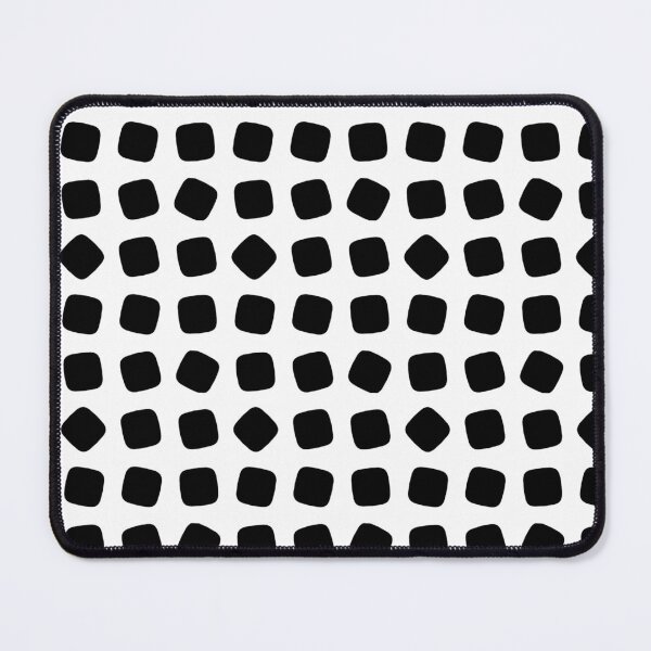 Item preview, White Black Cushion Shape Rounded Square Lozenge Cubes Modern Chess Board Cobblestone Like Pattern designed and sold by PenguinForests.