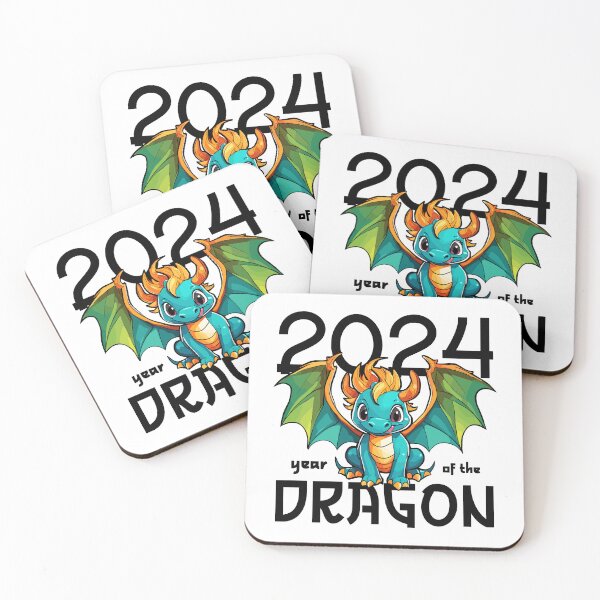 Item preview, Year of the dragon 2024, cute happy baby dragon designed and sold by Marc Molenaar.
