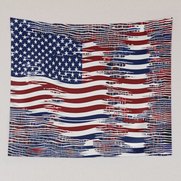 Item preview, A pattern of American flags designed and sold by LazyLifestyle.