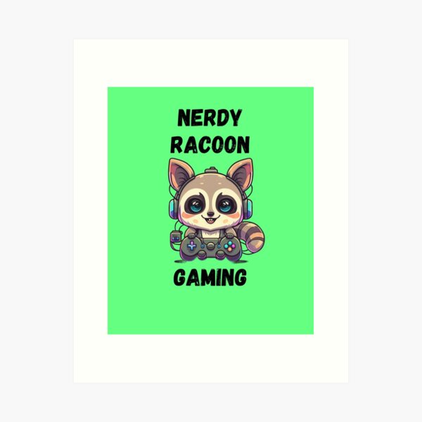 Item preview, Cute Baby Racoon Gaming humor designed and sold by Enigma-Graphics.
