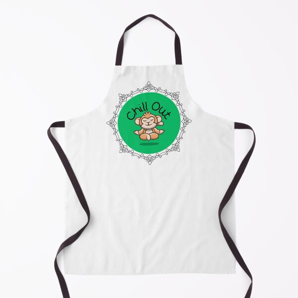 Item preview, Monkey doing yoga on a colorful background with a mandala border designed and sold by JoyGDesigns.