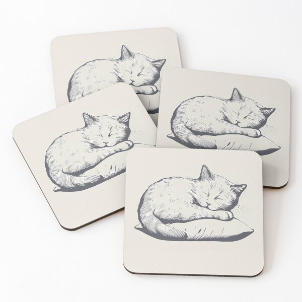 Item preview, Cute kitten sleeps on a pillow designed and sold by randrdesign.