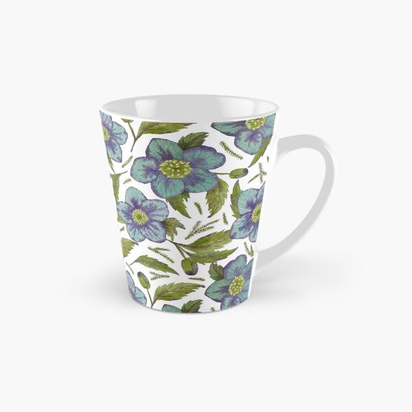 Item preview, Watercolor hellebores pattern in blue and purple designed and sold by Jackies-art.