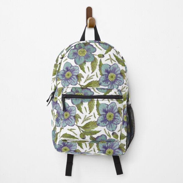 Item preview, Watercolor hellebores pattern in blue and purple designed and sold by Jackies-art.