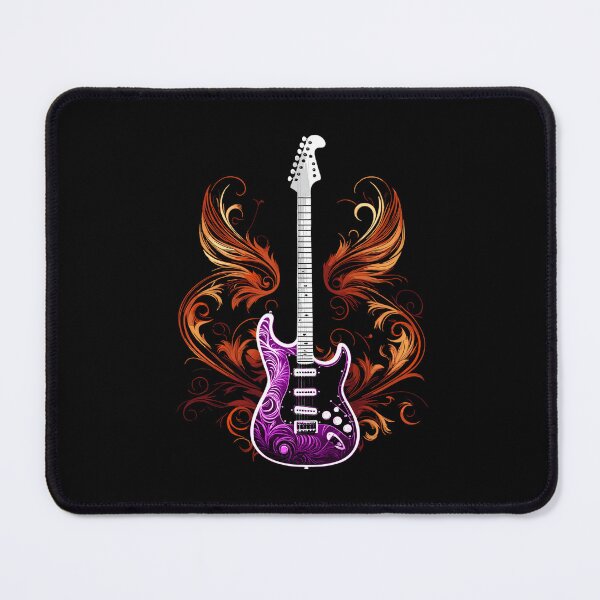 Item preview, Purple Electric guitar with flames designed and sold by EternalDelight1.