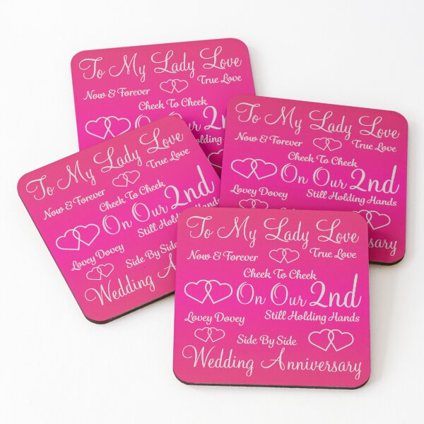 Item preview, 2nd Wedding Anniversary - To My Lady Love - Now & Forever - Cheek To Cheek designed and sold by RosieLadyLove.