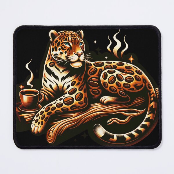 Item preview, Espresso Elegance Java Jaguar Lounge Art designed and sold by ElLocoMus.