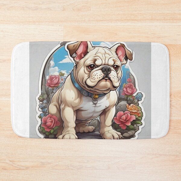 Item preview, Cute bulldog surrounded by roses designed and sold by abdelaziz0.