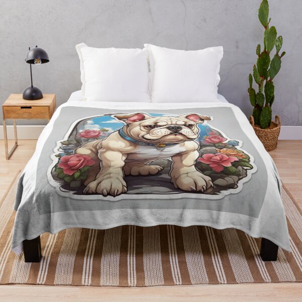 Item preview, Cute bulldog surrounded by roses designed and sold by abdelaziz0.