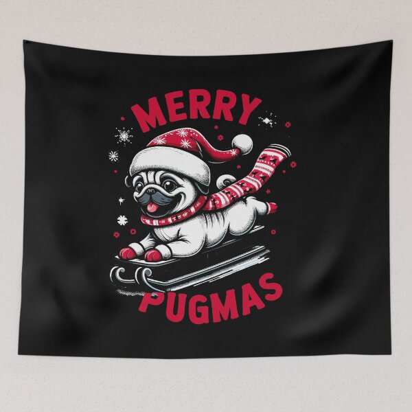 Item preview, Merry Pugmas Joy : A Pawsitively Festive Celebration with Adorable Pugs designed and sold by ArtfulNook.