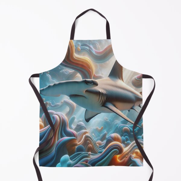 Item preview, HAMMER HEAD SHARK IN PSYCHADELIC SEA SCAPE designed and sold by SCOTTYBOYART.