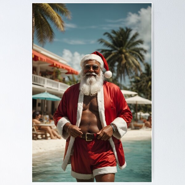 Santa In Swimsuit Posters for Sale Redbubble