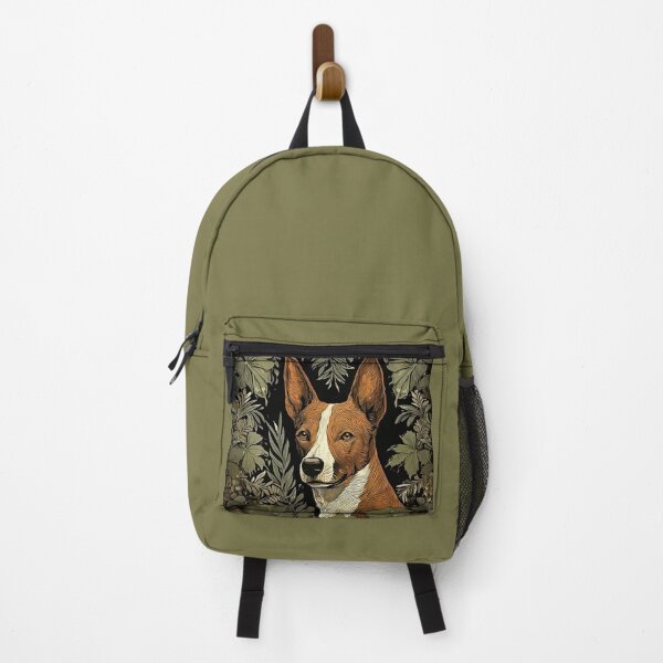 Item preview, Basenji dog portrait in retro vintage design designed and sold by WallyPink.