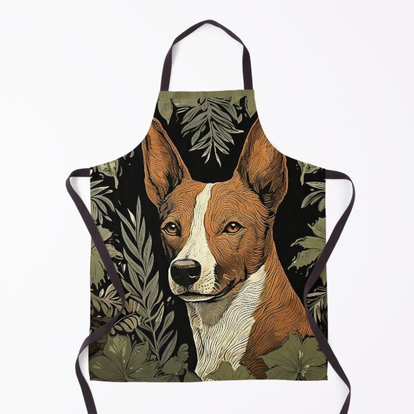 Item preview, Basenji dog portrait in retro vintage design designed and sold by WallyPink.