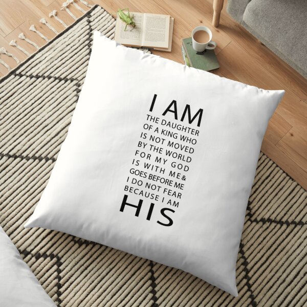 Christian Quote Floor Pillow