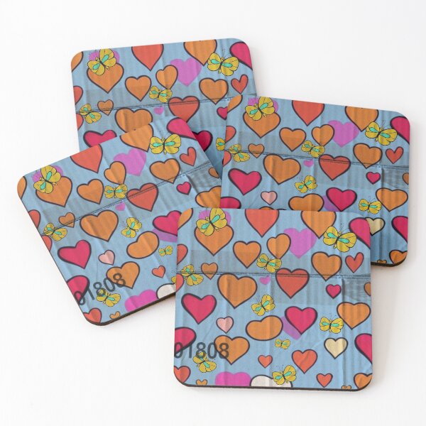 Item preview, HEARTS UND BUTTERFLIES PRINTED ON CARDBOARD designed and sold by inarausch2023.
