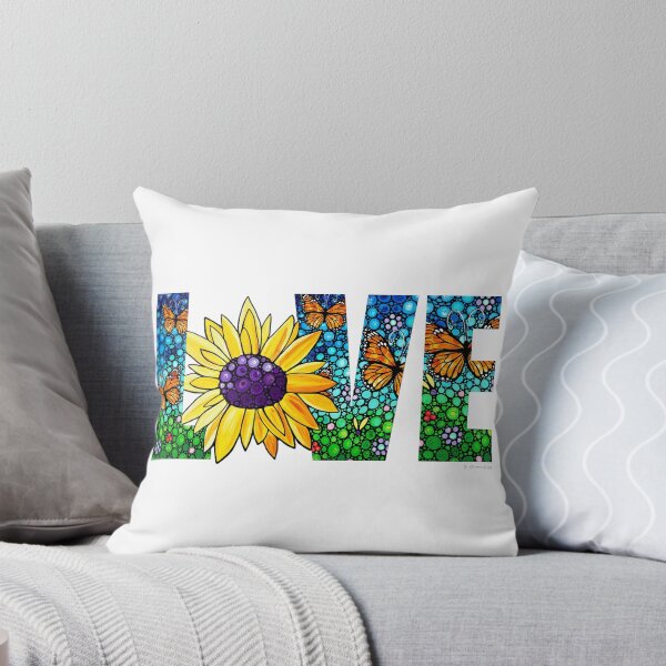 Item preview, Great Big Love Yellow Sunflower Butterfly Garden Art designed and sold by Sharon Cummings Art.