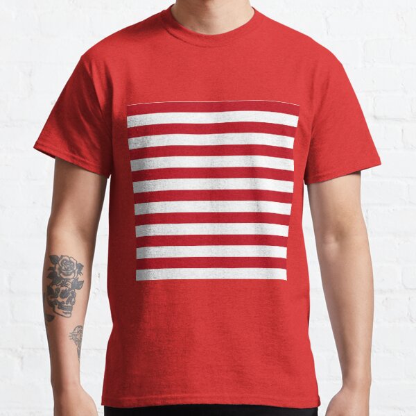 Camisetas: Rayas Rojas Y Blancas