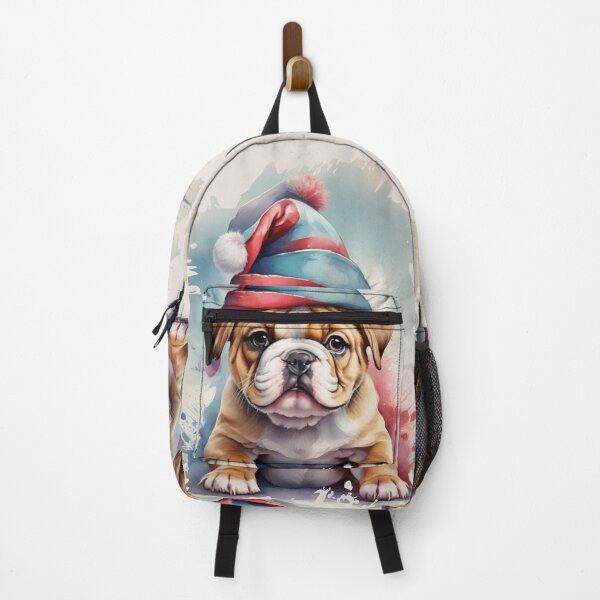 Item preview, Christmas Bulldog Puppy Colorful Bulldog face design designed and sold by BuddhikaSN.