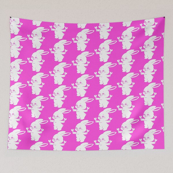 Item preview, 'NEWJEANS' - HOT PINK BUNNY WITH LIGHT STICK designed and sold by GONNCCISHOP.