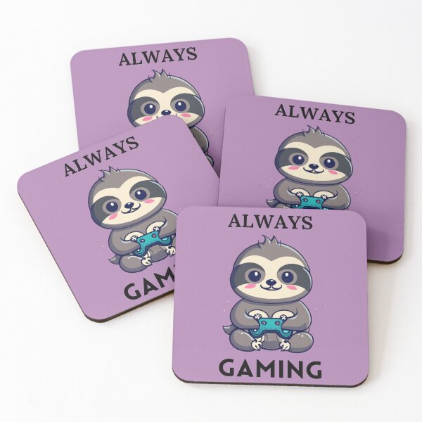 Item preview, Gaming Cute Baby Sloth Always Gaming designed and sold by Laugh-Lines.