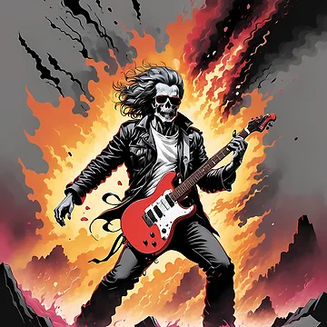 Artwork thumbnail, Volcanic Riff - Skull Rocker Eruption by Pixel Dome