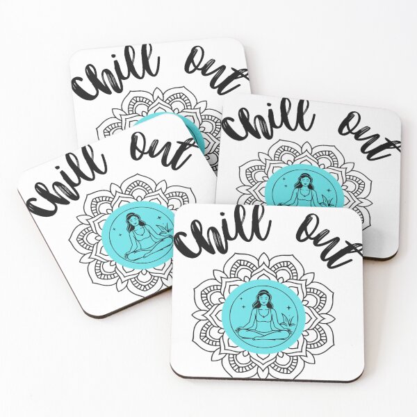 Item preview, Chill Out Mandala aqua background designed and sold by JoyGDesigns.