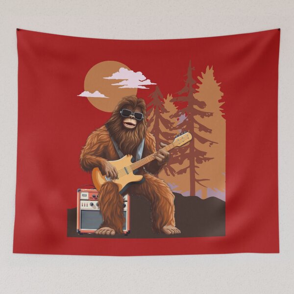 Item preview, Rock On Bigfoot Sasquatch Loves Rock And Roll designed and sold by nicksvp.