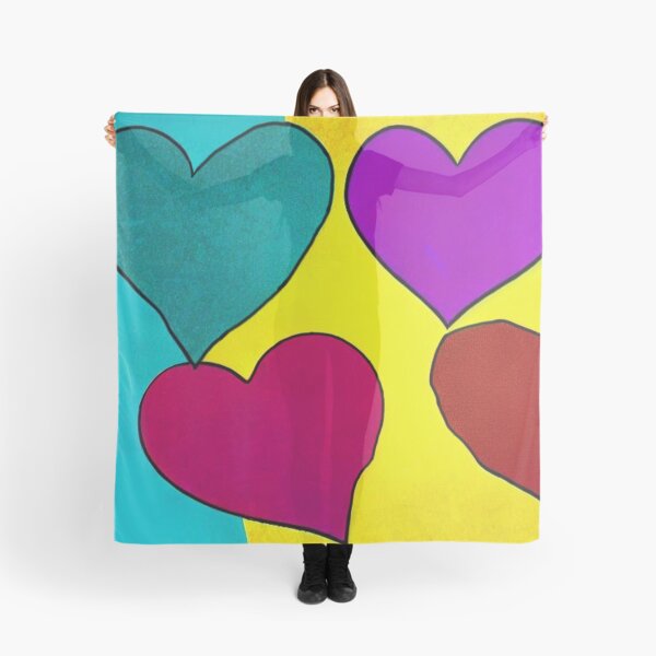 Item preview, FOUR MULTICOLORED HEARTS designed and sold by inarausch2023.