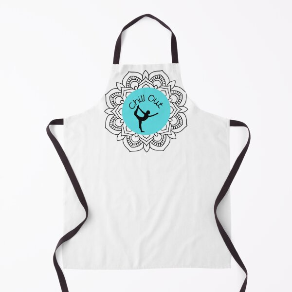 Item preview, Chill Out Mandala aqua background, balance pose designed and sold by JoyGDesigns.
