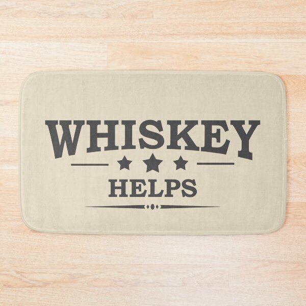 Item preview, Whiskey Helps Funny drinking quote lover whisky drinker sayings jokes slogan designed and sold by Alexaltay.