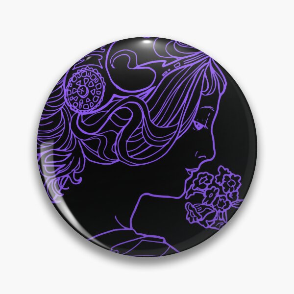 Item preview, Alphonse Mucha Primevere Glow Violet Neon designed and sold by Heraldry design.