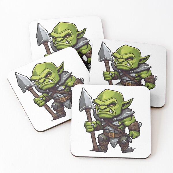 Item preview, AI Generated Sticker of an Orc Holding a Spear designed and sold by My Artprintz.