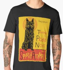 Funny Berger Picard Cute Dog Chat Noir Mashup Art Design Men's Premium T-Shirt