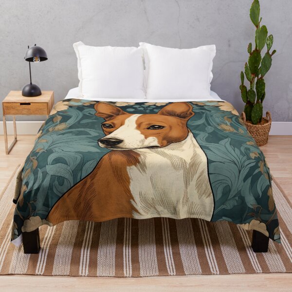 Item preview, Basenji Dog Retro Vintage Art designed and sold by WallyPink.